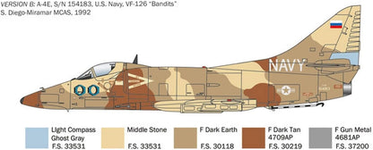 Italeri IT2826 2826 A-4E/F/G Skyhawk, 1:48 Scale, Plastic Kit, Model Making