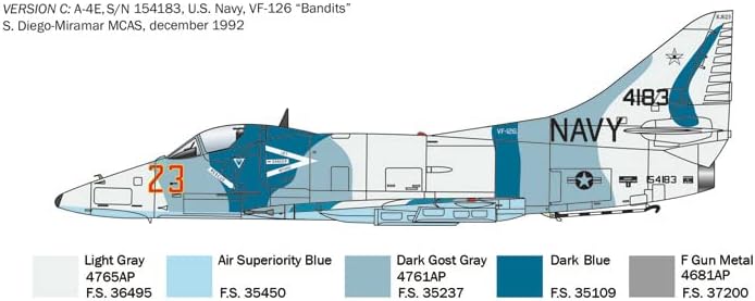 Italeri IT2826 2826 A-4E/F/G Skyhawk, 1:48 Scale, Plastic Kit, Model Making