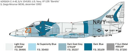 Italeri IT2826 2826 A-4E/F/G Skyhawk, 1:48 Scale, Plastic Kit, Model Making