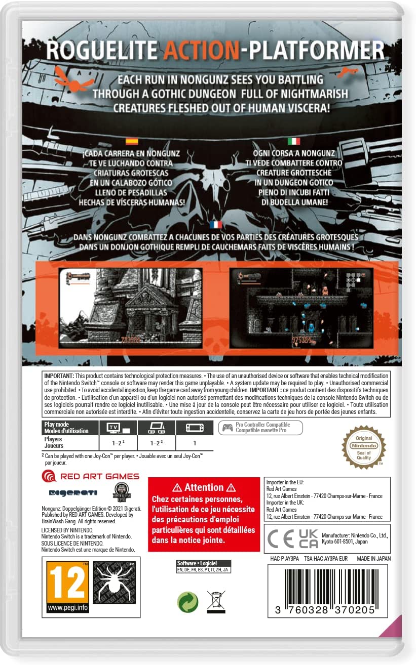 Red Art Games Nongunz dubbele versie Nintendo Switch