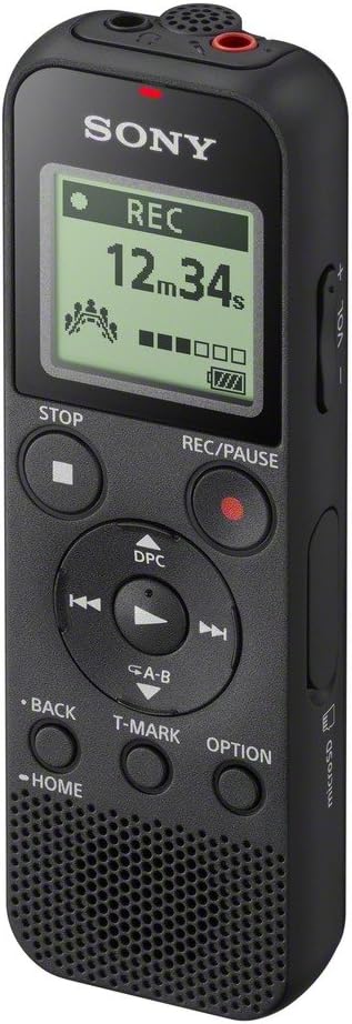 Sony ICD-PX370 Mono Digital Voice Recorder with Built-In USB, 4 GB Memory, SD Memory Slot, 55 Hours Recording & Amazon Basics AAA Performance Alkaline Batteries  - Packaging May Vary