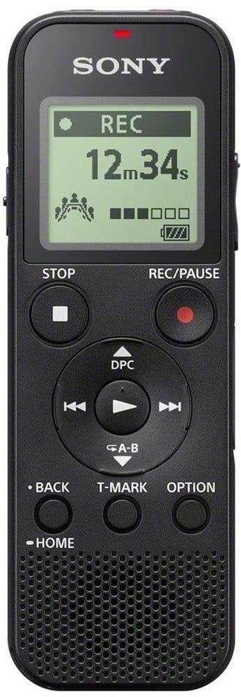 Sony ICD-PX370 Mono Digital Voice Recorder with Built-In USB, 4 GB Memory, SD Memory Slot, 55 Hours Recording & Amazon Basics AAA Performance Alkaline Batteries  - Packaging May Vary