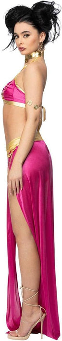 Smiffys Fever Slave Princess Costume Bralette, Skirt, Choker & Arm Wrap, Fever Fancy Dress, Fever Dress Up Costumes