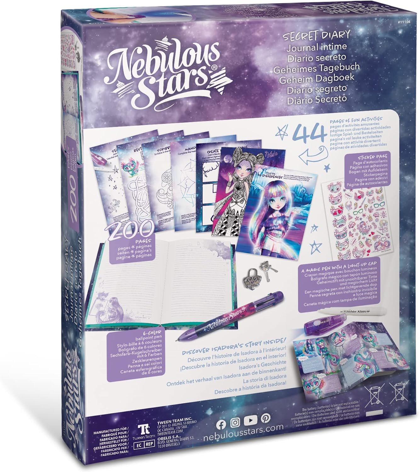 Nebulous Stars NS11104 Isadora's Secret Diary Craft, Colourful, Medium