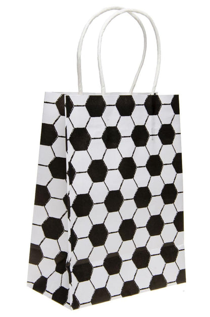 DUCKIEZ Eco-Friendly Paper Gift Bags. Party Bags with Handles. Birthday Party Favour. (Football, 1 Bag