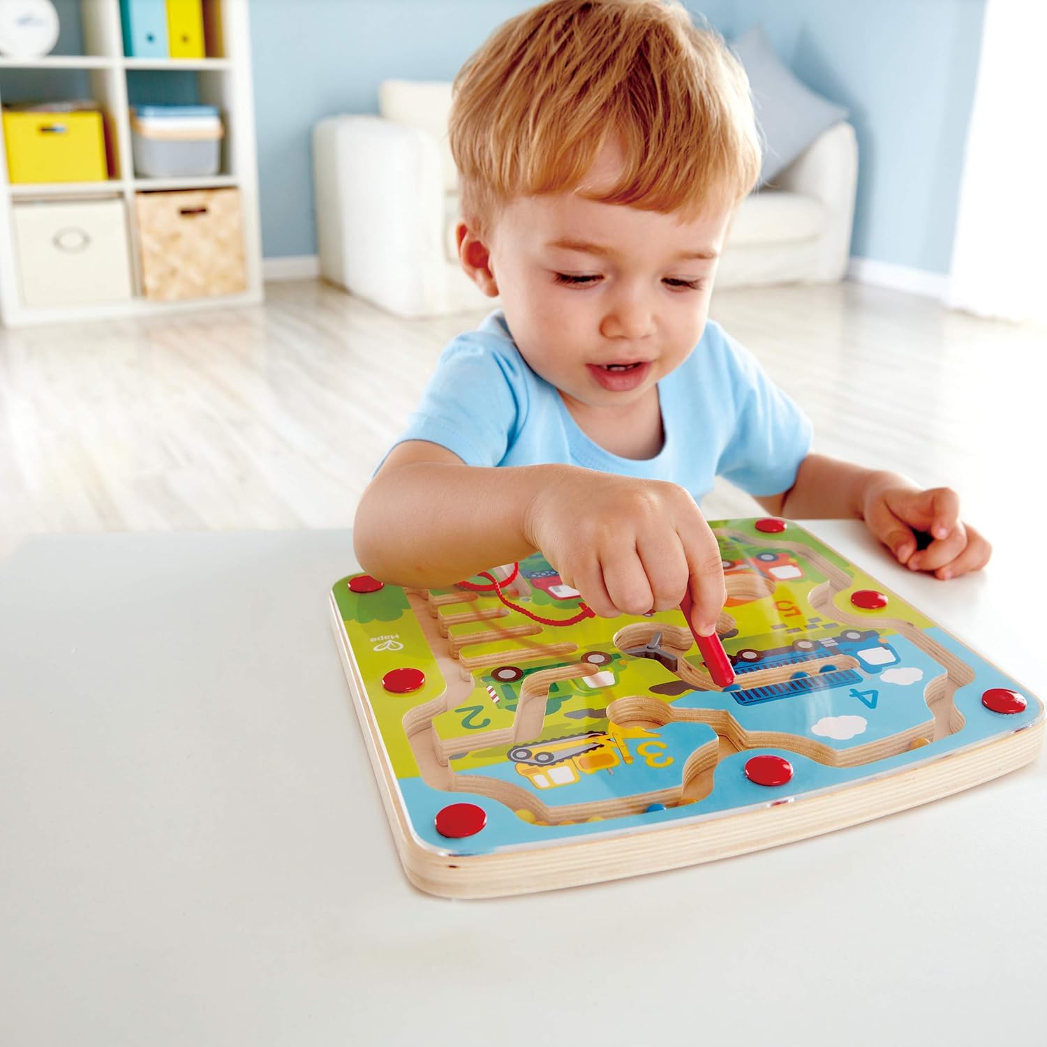 Hape E1713 Wooden Construction & Number Magnetic Maze