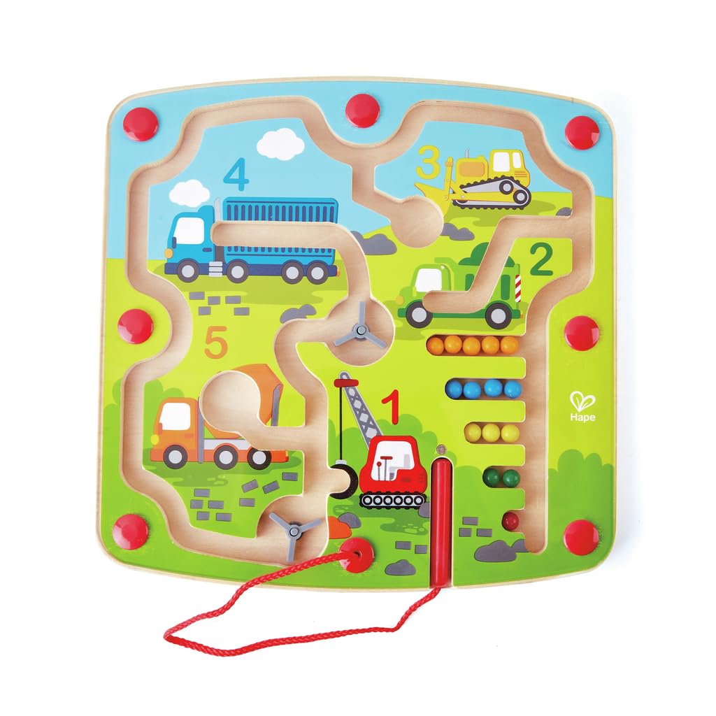 Hape E1713 Wooden Construction & Number Magnetic Maze