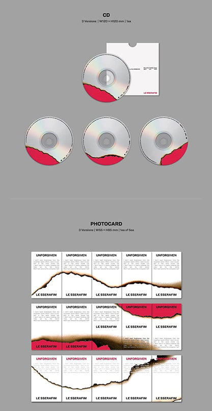LE SSERAFIM UNFORGIVEN 1st Studio Album Photobook Ver (vol.2)