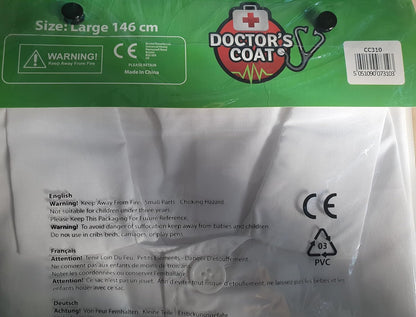 Bristol Novelty Doctor Coat Medium Costume Child Age 5-7 Years