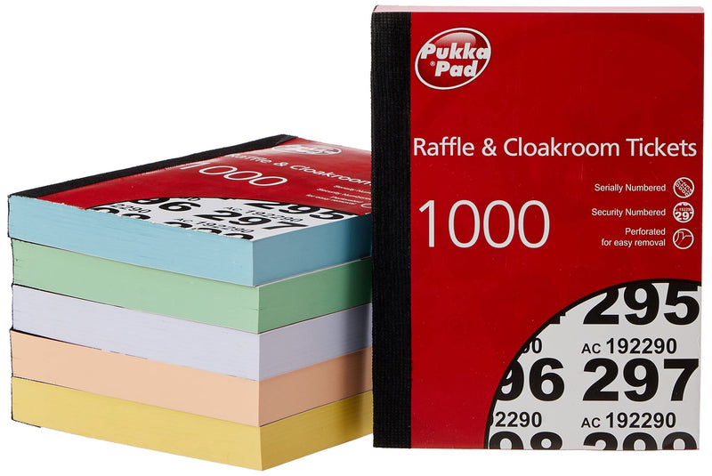 Pukka Pads Value Cloakroom Raffle Ticket Number Pad (Pack of 6