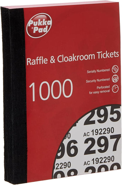 Pukka Pads Value Cloakroom Raffle Ticket Number Pad (Pack of 6