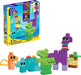 MEGA BLOKS Fisher-Price Sensory Building Toy, Squeak n Chomp Dinos with 24 Pieces, T-Rex, Toddler Blocks Gift Ideas for Kids Age 1+ Years, HKN43 24 pieces Dinos