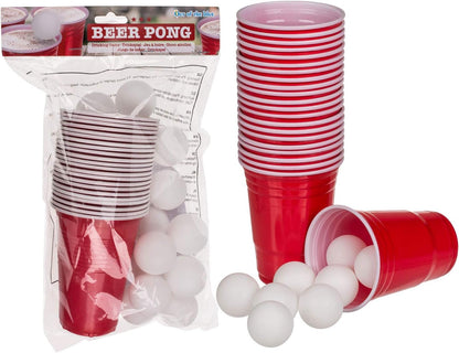 ootb Drinking Game, Beer Pong, with 15 Balls & 22 Cups for 550 ml, 79/3936
