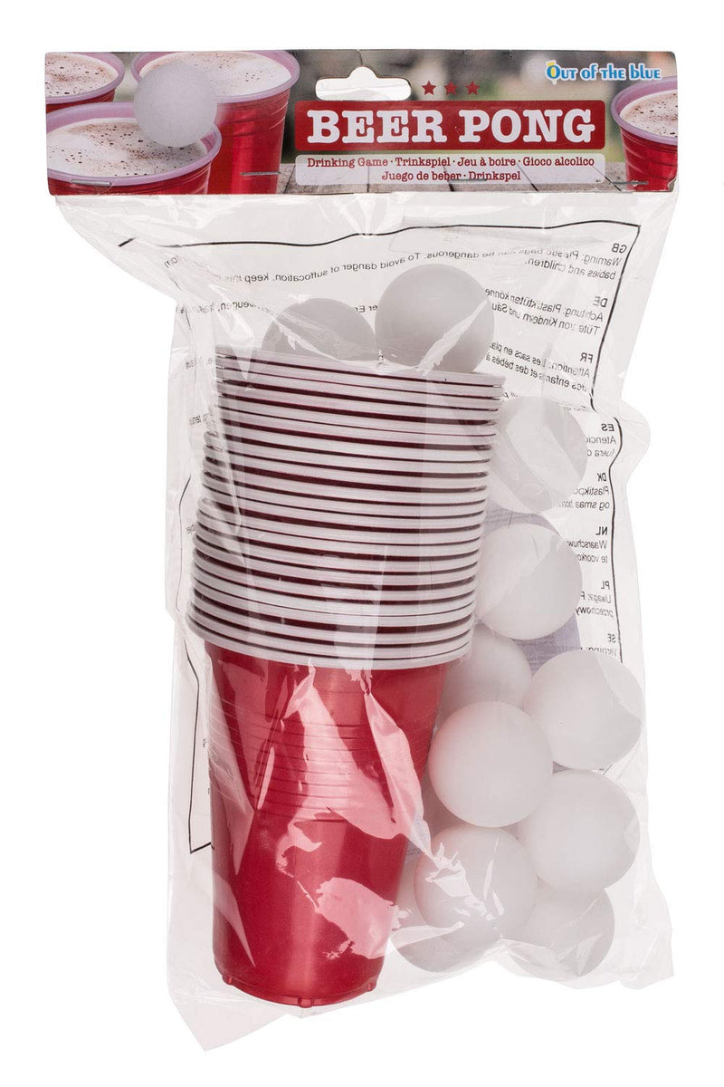 ootb Drinking Game, Beer Pong, with 15 Balls & 22 Cups for 550 ml, 79/3936