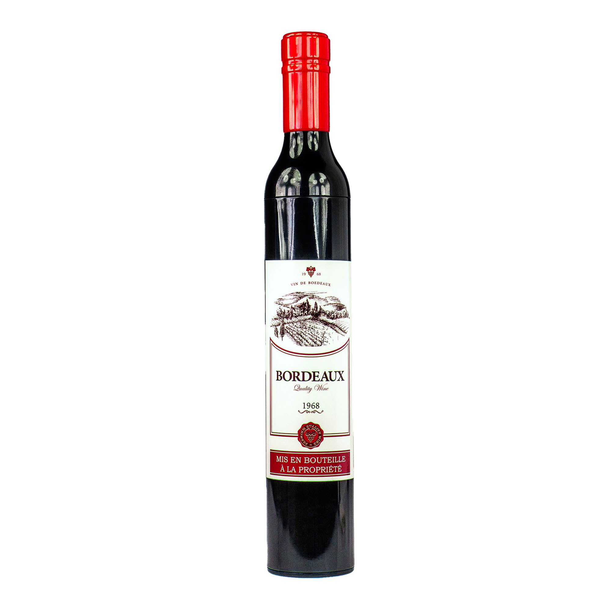 Out of the blue Pocket Umbrella, Wine Bottle, Dark Red, D: 90 cm