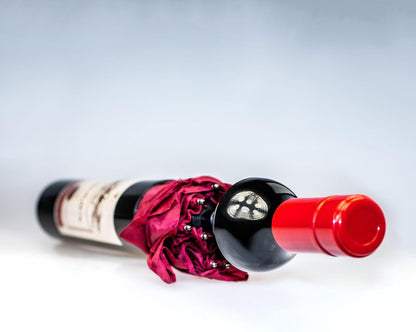 Out of the blue Pocket Umbrella, Wine Bottle, Dark Red, D: 90 cm