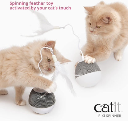 Catit - Pixi Spinner White & Grey - (787.0180)