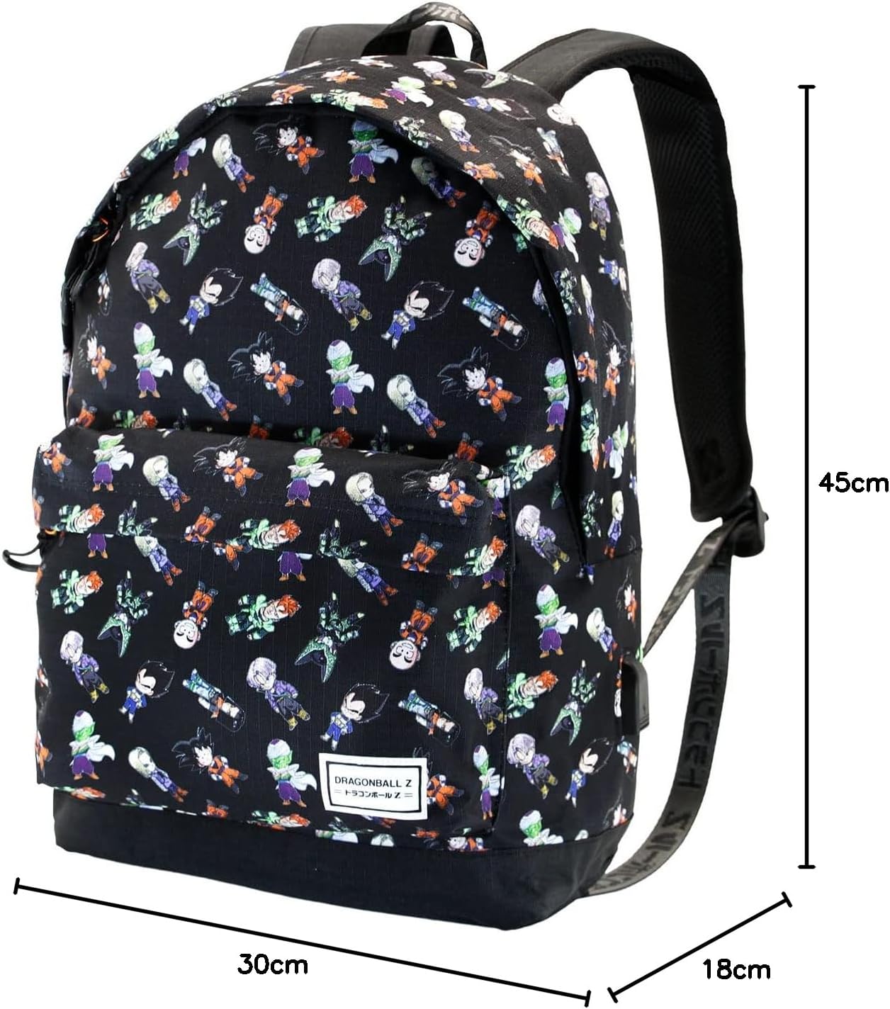 Dragon Ball SD-HS Backpack 1.3, Black, 18 x 30 x 45 cm, Capacity 23.8 L