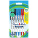 Paper Mate Kilometrico Ballpoint Pens | Long Writing with Medium Point (1.0mm) | Black, Blue & Red Ink | 80% Recycled Plastic | 8 Count