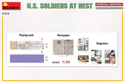 Miniart MIN35318 Military 1:35-US Soldiers at Rest (Sepcial Edition