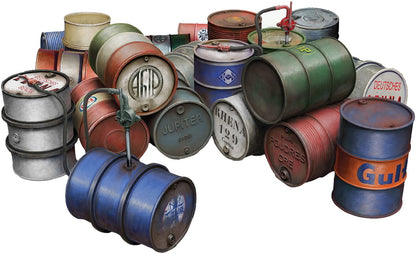 Mini Art-100% Barriles de Combustible, Color Moldeado (49007