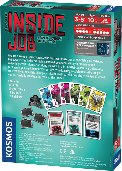 Thames & Kosmos - Inside Job - Social Deduction Game - Card Game - Family Games - 3-5 Players, Ages 10+ - 682484