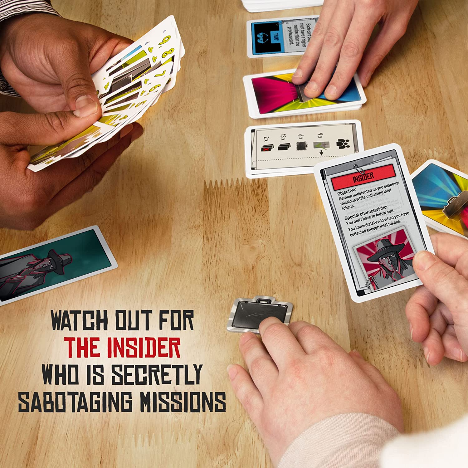 Thames & Kosmos - Inside Job - Social Deduction Game - Card Game - Family Games - 3-5 Players, Ages 10+ - 682484