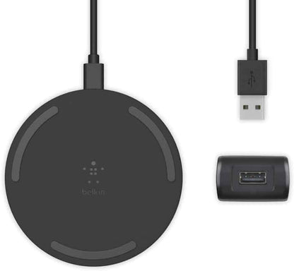 Belkin BoostCharge Wireless Charging Pad 10W (Qi-Certified Fast Wireless Charger for iPhone, Samsung, Google, more
