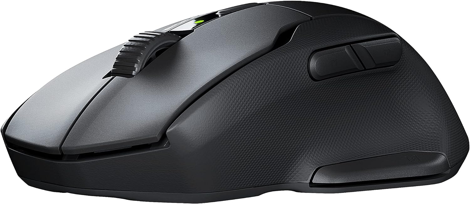 Roccat Kone Air - Wireless Gaming Mouse With 800-hour Battery Life, 19K DPI Optical Sensor, Double-Injected Rubber Side Grips, Programmable Button Design & Titan Switches, Black, ROC-11-450-02 Kone Air Black Black