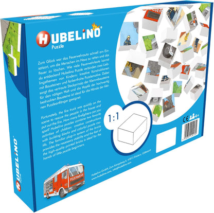 Hubelino 410139 Feuerwehr Puzzle-Fire Brigade Insert, Multicoloured