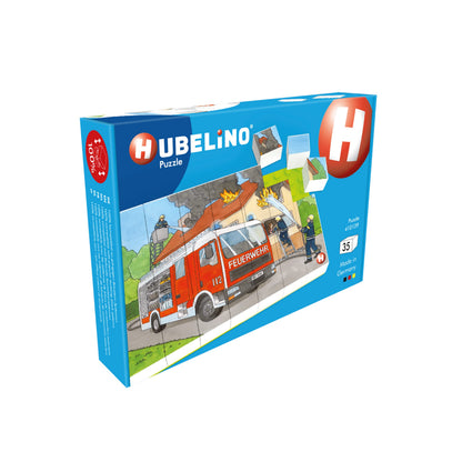 Hubelino 410139 Feuerwehr Puzzle-Fire Brigade Insert, Multicoloured