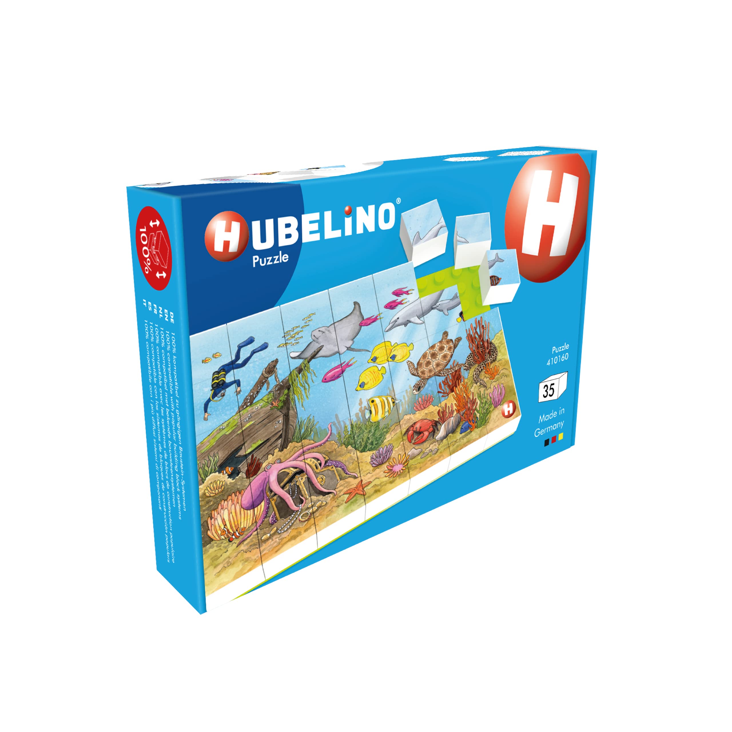 Hubelino 410160 Puzzle-Bunte Unterwasserwelt
