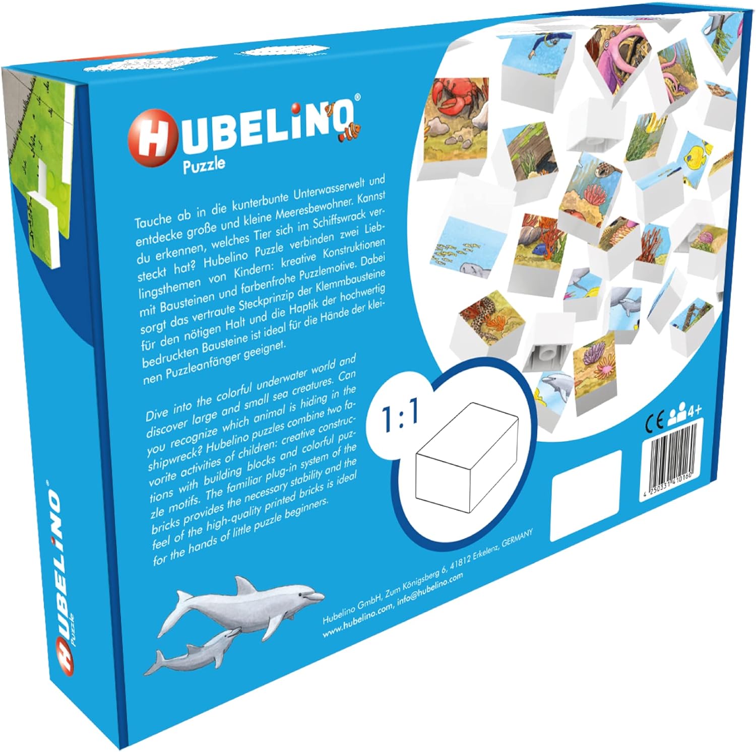 Hubelino 410160 Puzzle-Bunte Unterwasserwelt