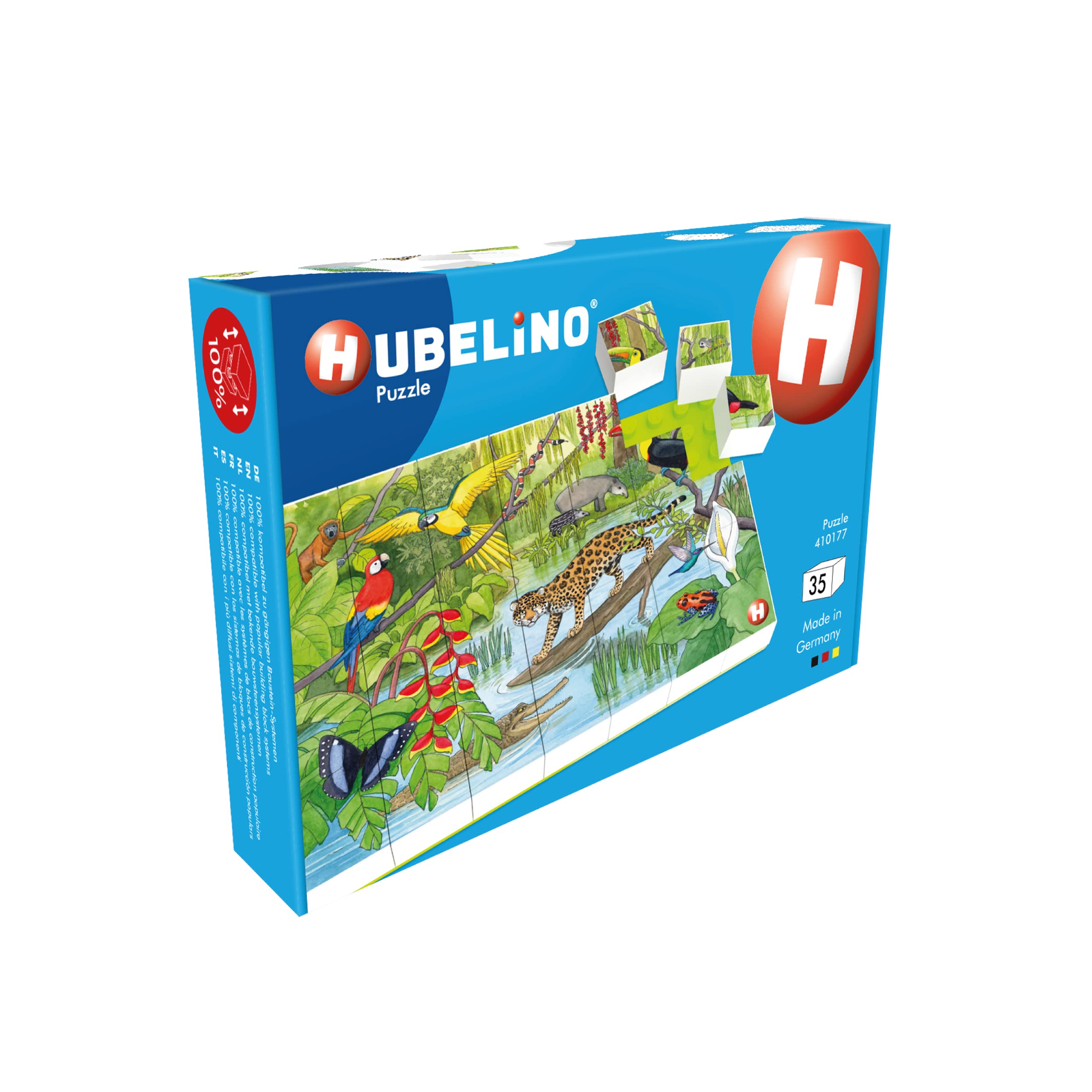 Hubelino 410177 Puzzle-Tierwelt im tropischen Regenwald