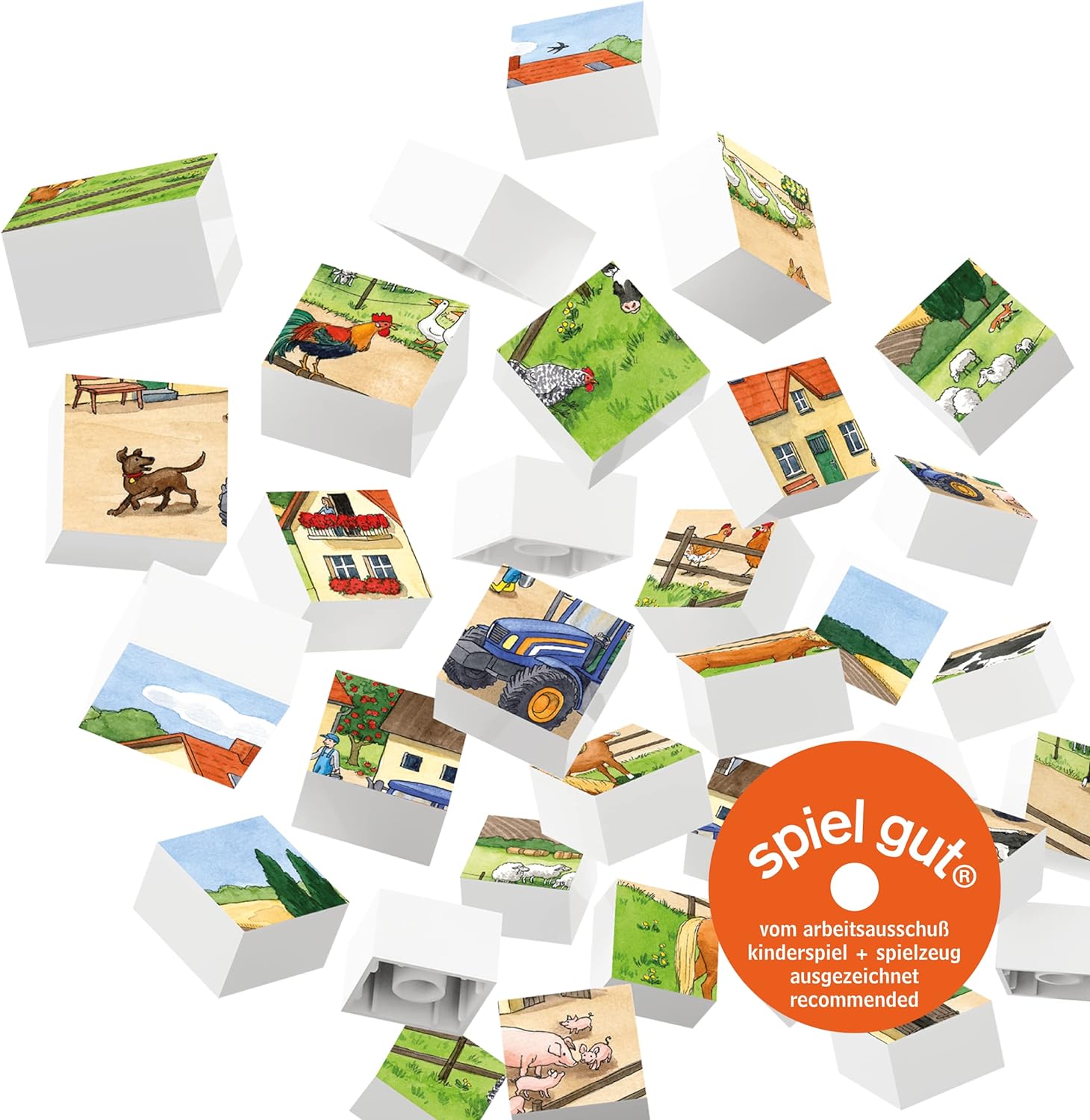 Hubelino- Puzzle - Vida en la Granja, Color carbón (410184