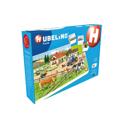 Hubelino- Puzzle - Vida en la Granja, Color carbón (410184
