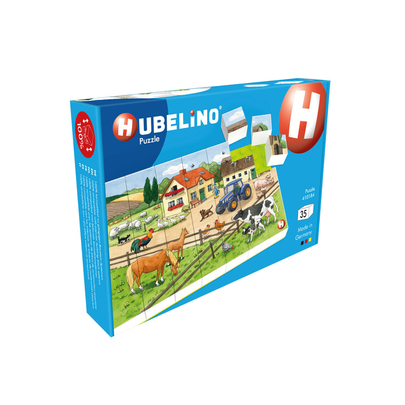 Hubelino- Puzzle - Vida en la Granja, Color carbón (410184