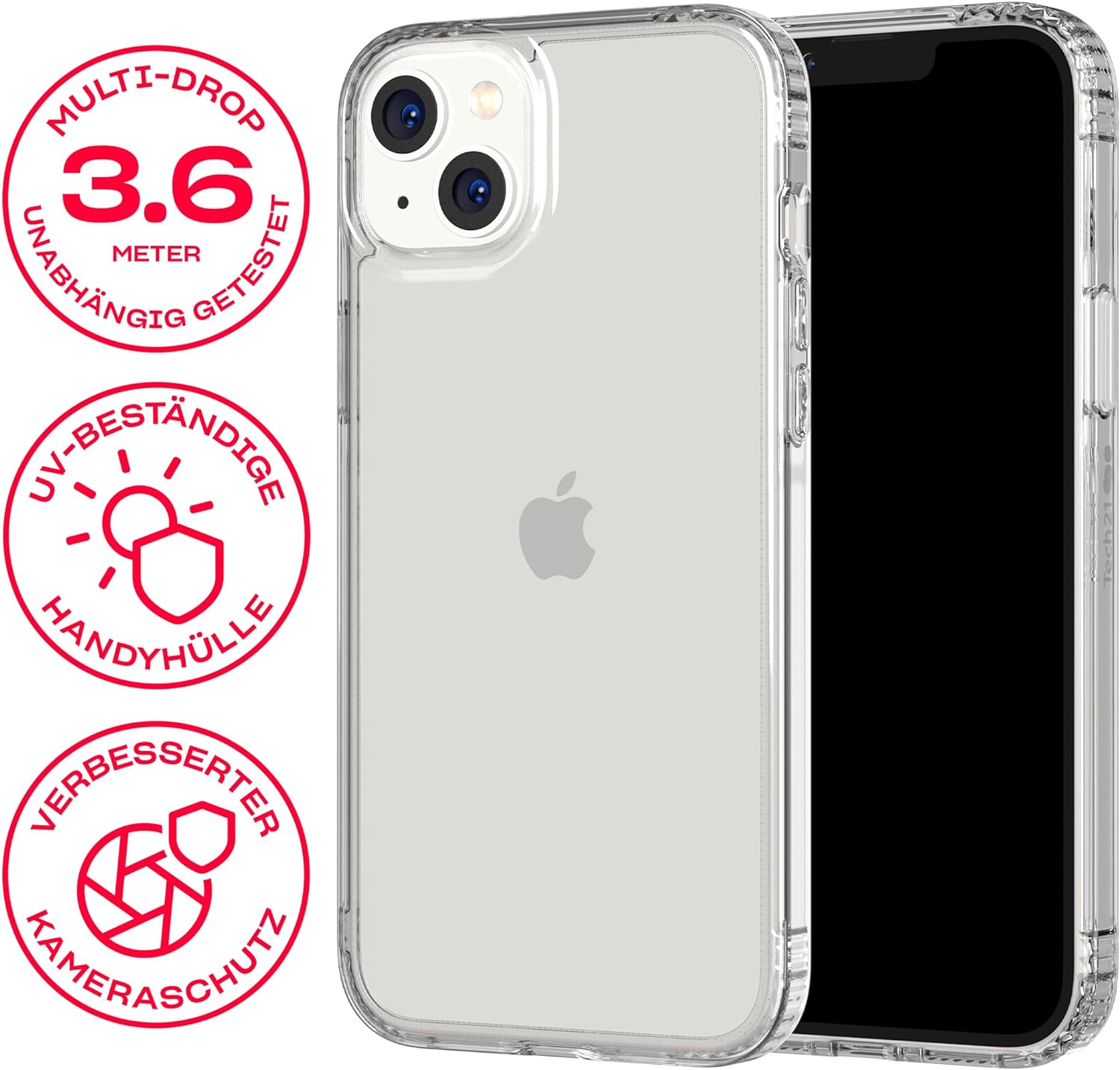 Tech21 - Evo Clear iPhone 14 Plus Cover - Transparent