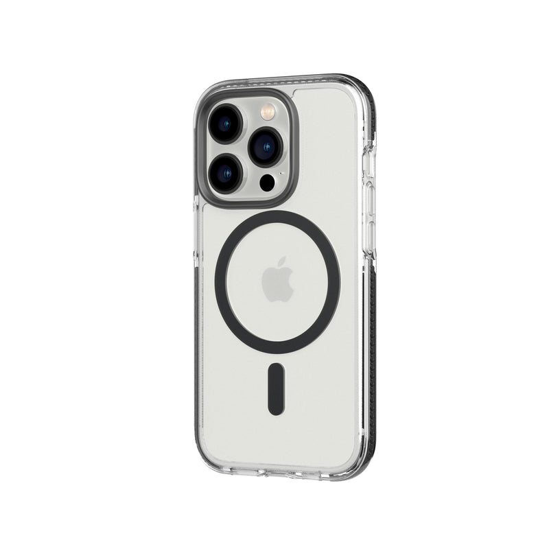 tech21 - Evo Crystal MagSafe iPhone 14 Pro Cover - Clear/Graphite