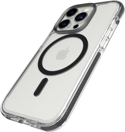 tech21 - Evo Crystal MagSafe iPhone 14 Pro Cover - Clear/Graphite