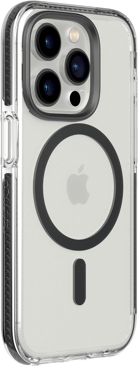 tech21 - Evo Crystal MagSafe iPhone 14 Pro Cover - Clear/Graphite