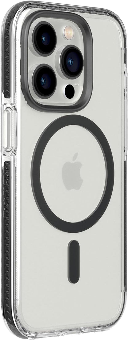 tech21 - Evo Crystal MagSafe iPhone 14 Pro Cover - Clear/Graphite