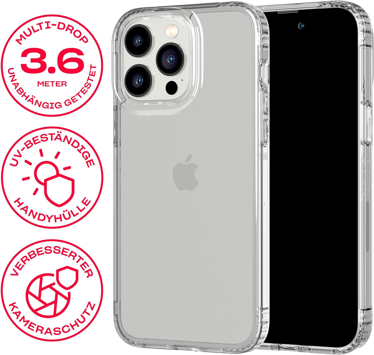 Tech21 - Evo Clear iPhone 14 Pro Max Cover - Transpararent