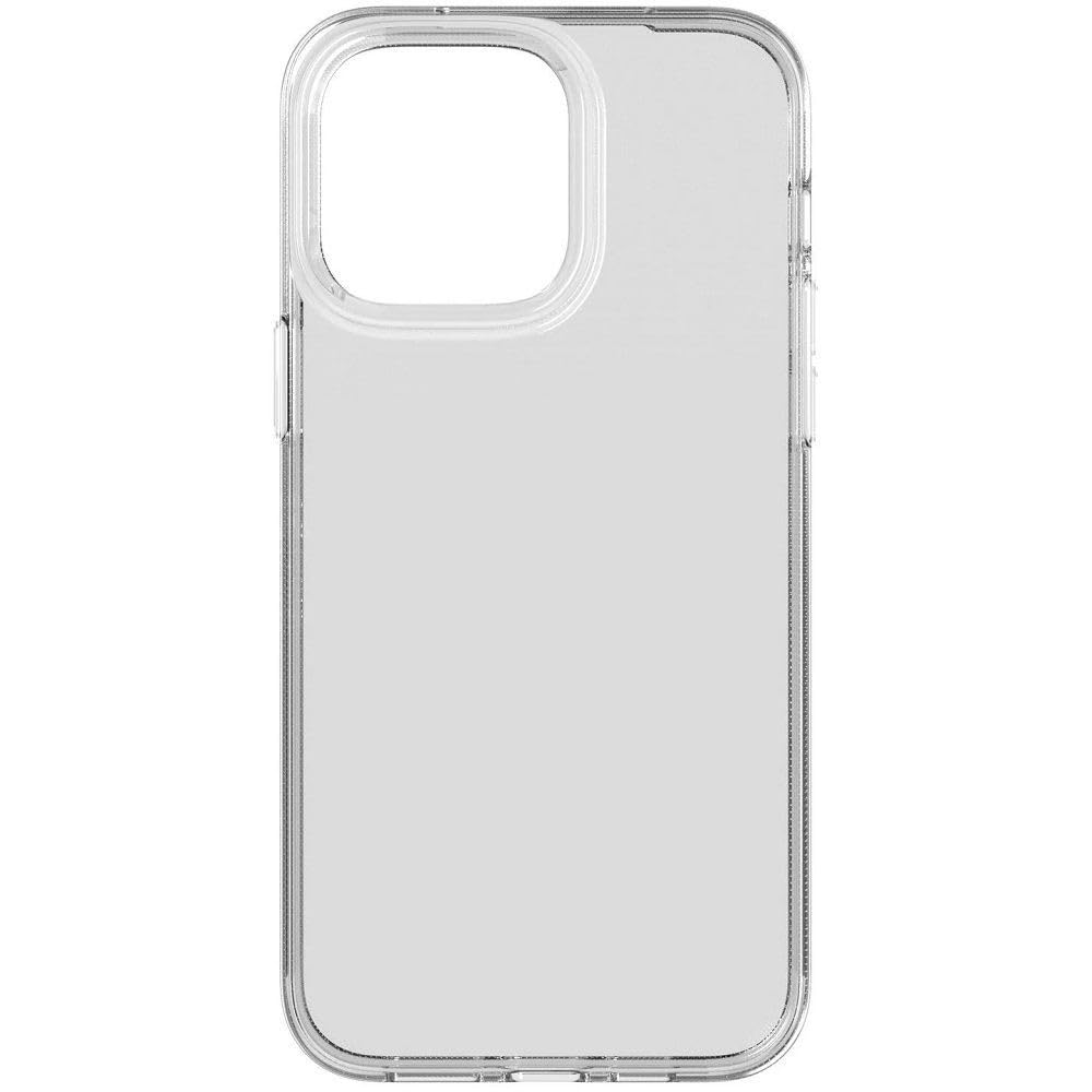 Tech21 Evo Lite Clear hoesje voor iPhone 14 Pro Max, Semi-Transparant, Standaard telefoonhoesje, Biologisch afbreekbaar, Valbescherming: 2.4m