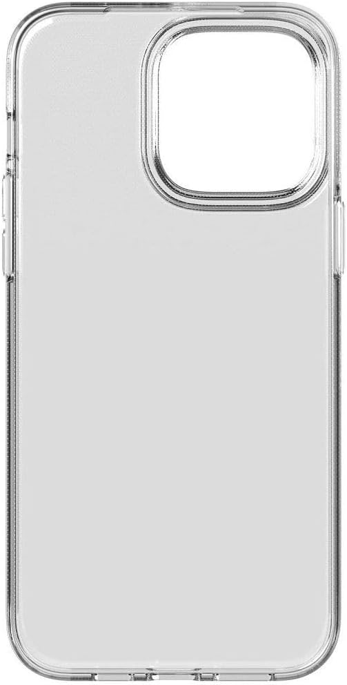 Tech21 Evo Lite Clear hoesje voor iPhone 14 Pro Max, Semi-Transparant, Standaard telefoonhoesje, Biologisch afbreekbaar, Valbescherming: 2.4m