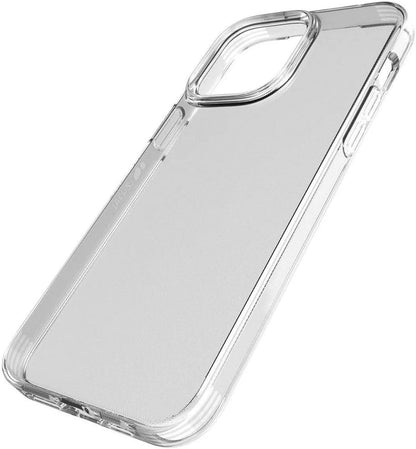 Tech21 Evo Lite Clear hoesje voor iPhone 14 Pro Max, Semi-Transparant, Standaard telefoonhoesje, Biologisch afbreekbaar, Valbescherming: 2.4m