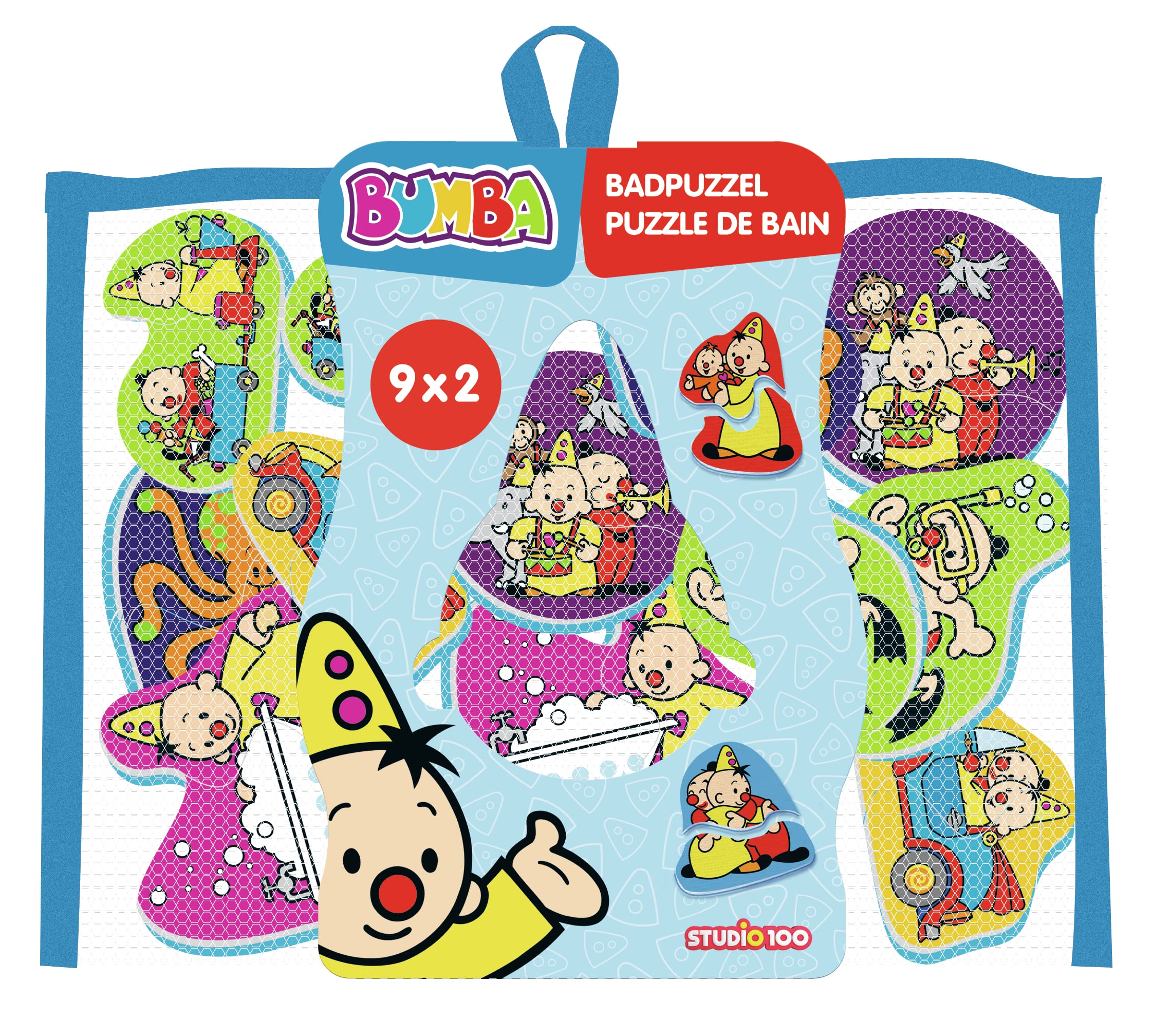 Bumba Bath Puzzle - 9 Bath Puzzles Made of 2 Pieces - Sticks to the Bath Edge