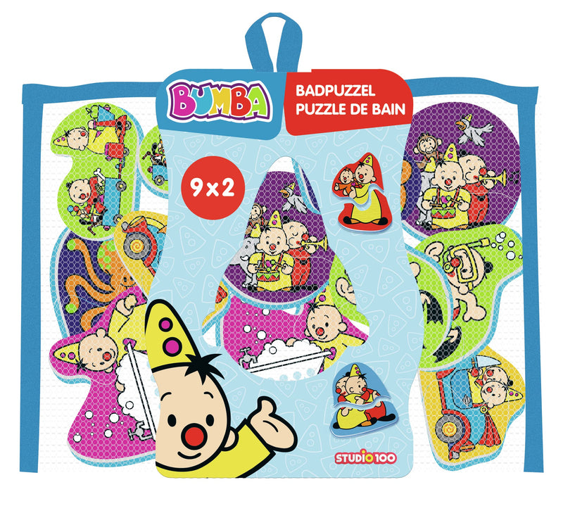 Bumba Bath Puzzle - 9 Bath Puzzles Made of 2 Pieces - Sticks to the Bath Edge