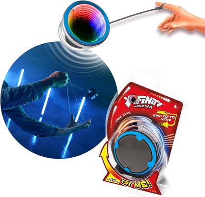 Goliath YoFinity Yo-Yo mit unendlichem Spiegel und bunten Lichtern (Verschiedene Blau, Grün, Orange) Sortiert