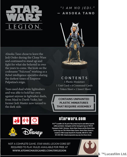 Atomic Mass Games | Star Wars Legion: Ahsoka Tano | Operative Expansion | Tabletop Miniatures Game | Ages 14+ | 2 Players | 90 Minutes Playing Time